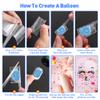 Jaxbo Nano Tape Bubbles KitPlastic Bubbles BalloonDouble Sided Super Elastic Bubble Plastic with DIY Sequin Stickers for Party view 3