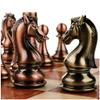 Chess Board Game Large Wooden Chess Sets Tournament for Adults Party Travel, Wood Travel Chess Set for Kids Unique, Chess Board Wood and Metal Chess Pieces view 2