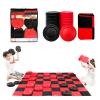 Grip Kids Jumbo Checkers Set with Storage Bag - 58 inch mat - Outdoor & Indoor Play Toys, Backyard Board Games, Family Party, Birthday for Toddlers Ages 5 6 7 8 Year Old - Amazon Exclusive view 1