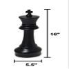 MegaChess 16 Inch Plastic Giant Chess Set with Commercial Grade Roll-up Chessboard view 4
