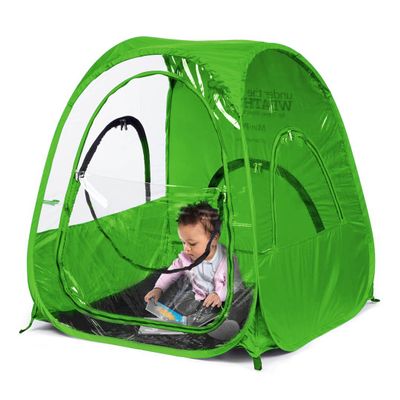 WeatherPod Deluxe Mini Pod - Versatile Pop-Up Tent for Kids, Pets - Stay Warm, Dry and Out of The Sun - Full Roof for Extra Shade - Lightweight, Set Up in Seconds - (Lime, 36" L x 36" W x 42" H)
