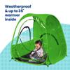 WeatherPod Deluxe Mini Pod - Versatile Pop-Up Tent for Kids, Pets - Stay Warm, Dry and Out of The Sun - Full Roof for Extra Shade - Lightweight, Set Up in Seconds - (Lime, 36" L x 36" W x 42" H) view 2