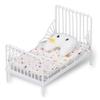 1/12 Dollhouse Metal Bed,Doll House Miniature Bed Furniture with Pillow for Dollhouse Bedroom (Star Pattern) view 1