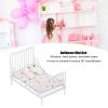 1/12 Dollhouse Metal Bed,Doll House Miniature Bed Furniture with Pillow for Dollhouse Bedroom (Star Pattern) view 2