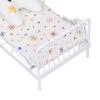 1/12 Dollhouse Metal Bed,Doll House Miniature Bed Furniture with Pillow for Dollhouse Bedroom (Star Pattern) view 4
