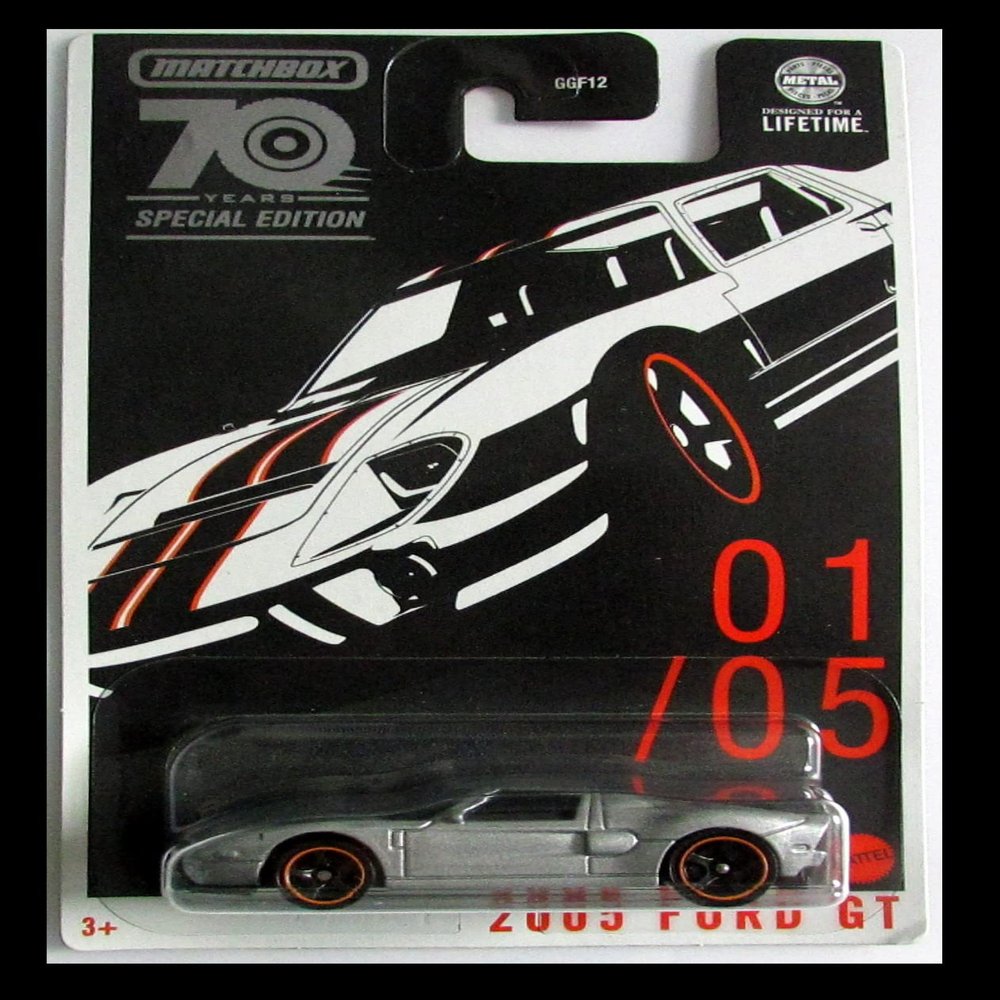 Matchbox Silver 2005 Ford GT 70 Years Special Edition 01/05 2023