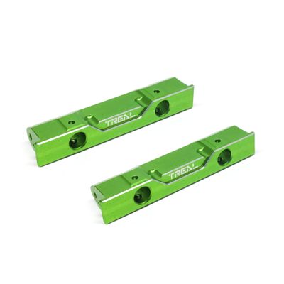TREAL SCX10 Pro Front Rear Bumper Mount Aluminum 7075 Upgrades Accessories (Green)