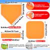Hiboom 10 Pcs Kickball Set Includes 10 Inches Dodgeball Playground Balls 5 Rubber Throw Down Bases Needles and Ball Pump for Boys Girls Adults Backyard Game Camps Picnic Schoolyard Summer(Orange) view 2