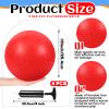 Hiboom 10 Pcs Kickball Set Includes 10 Inches Dodgeball Playground Balls 5 Rubber Throw Down Bases Needles and Ball Pump for Boys Girls Adults Backyard Game Camps Picnic Schoolyard Summer(Orange) view 3