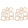 DECHOUS 20Pcs Miniature Dollhouse Wooden Picture Frames - Mini Dollhouse Wood Picture Frames Accessories Decoration for DIY Doll House Miniature Scene Crafts view 1