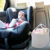 COMSE Baby Diaper Caddy Organizer, Car Caddy, Diaper Change Organizer, Gift Baskets Empty, Portable Tote Bag with Divider, Baby Shower Gifts Newborn Essentials Registry Must Have, Cool Gray view 4