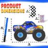 Jergrim Monster Truck Piata, Small 4 Piece Set, perfect for Kids Birthday Parties, Race Car Party Supplies fits piata candy and party favors (16X10) Durable! (Blue Monster Truck) view 3