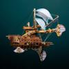 3D Puzzle Wooden Craft Kits for Adults, 3D Steampunk DIY Fantasy Travel Spaceship Wooden Puzzle Assembly Building Model Building Kits for Boys Girls Kids view 2