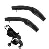 Zhouocea Baby Stroller Armrest Protective Cover, 2 Pcs Pushchair Handle Covers with Zipped Leather Baby Pushchair Strap Covers Baby Stroller Handle Covers(Black) (18 * 10.5 * 1.5) view 1