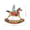 EXCEART Iron Rocking Horse Wind-up Toy Durable Metal Horse Decor for Home Office Desk Collectors view 2