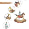 EXCEART Iron Rocking Horse Wind-up Toy Durable Metal Horse Decor for Home Office Desk Collectors view 4