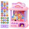 ROHSCE Mini Claw Machine for Kids | Girl Toys for Ages 8-13 Arcade Game Toy Claw Machine Electric Candy Vending Machine Toy with LED Lights & Adjustable Sound, Birthday Gifts for Girls Ages 4+, Pink view 1