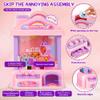 ROHSCE Mini Claw Machine for Kids | Girl Toys for Ages 8-13 Arcade Game Toy Claw Machine Electric Candy Vending Machine Toy with LED Lights & Adjustable Sound, Birthday Gifts for Girls Ages 4+, Pink view 3