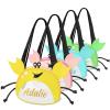 AtiMing Personalized Mesh Beach Bag Kids Crab Shaped Seashell Collecting Bags, 6 Pack Custom Name Mesh Beach Shell Bags with Zipper Mesh Beach Storage Bag for Boys and Girls in The Sand view 1