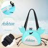 AtiMing Personalized Mesh Beach Bag Kids Crab Shaped Seashell Collecting Bags, 6 Pack Custom Name Mesh Beach Shell Bags with Zipper Mesh Beach Storage Bag for Boys and Girls in The Sand view 2