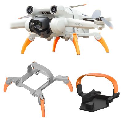 2-in-1 Mini 3 Pro Drone Spider Foldable Heightening Landing Gear Extensions+ Propeller Holder Clip Propeller Strap, For DJI Mini 3 Pro Accessories