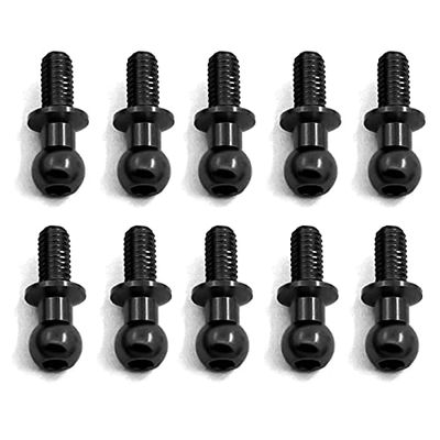 10Pcs M3 Metal Hex Ball Head Screws for Tamiya TT01 TT02 Sakura D5 1/10 RC Drift Car Spare Parts Universal (Color : Black)