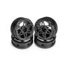 1.9 Beadlock Wheels, 4Pcs Carbon Fiber 1.9 Wheels, 1.41oz/Pcs Lightweight 1.9 Crawler Wheels for Axial SCX10 II SCX10 III Capra TF2 Element Enduro Redcat TRX4 Upgrades (A) view 1