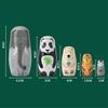SLOFL Matryoshka 5 Pcs Wooden Nesting Dolls Elephant Different Animal Matryoshka Doll for Brithday Gifts Handmade Crafts Creative Toys view 2