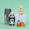 SLOFL Matryoshka 5 Pcs Wooden Nesting Dolls Elephant Different Animal Matryoshka Doll for Brithday Gifts Handmade Crafts Creative Toys view 3