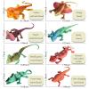 8PCS Plastic Squishy Lizard Toys, Stretchy Rubber Figures, Realistic Soft Reptile Toys for Kids, Party Decoration Figurines Set view 3
