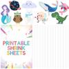 15 Pieces Printable Shrink Film Sheets Printable Shrink Art Paper for Inkjet Printer for Mothers Day Christmas Craft Making, 8.3 x 11.7 Inch / 21 x 29.5 cm view 1