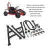 Front Suspension Shock Swing Arm Kit, Steel Alloy Upper Lower Swing Arm Kit 350mm Complete High Strength for Go Kart view 2
