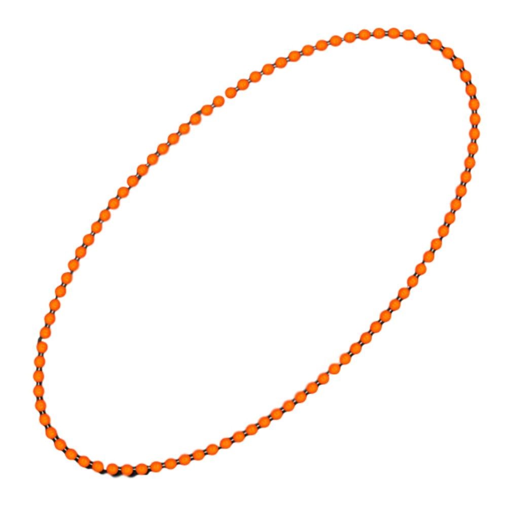 blinkee Smooth Round Opaque Bead Mardi Gras Necklace Orange Pack of 12
