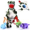 Snug A Babies Dinosaur Stuffed Animal  Soft and Snuggly Dino Plush Toy Set  Includes 1 Large Dinosaur Plush with 6 Baby Dino Plushies  Super Soft, Skin-Friendly, and Non-Fade Cuddly Stuffed Animals view 1