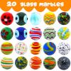 VEALIZUU 20 PCS Glass Marbles for Kids, Marble Games and Marble Run Accessories for Boys and Girls, Beautiful Marbles Bulk for Home Decoration view 2
