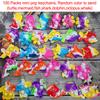 100 Packs Bulk Undersea Octopus Mermaid Turtle Shark Dolphin Fish Whale Mini Ocean Assorted fidgets for Kids Classroom Student Bubble Prizes, Summer Party Favors Gift view 2