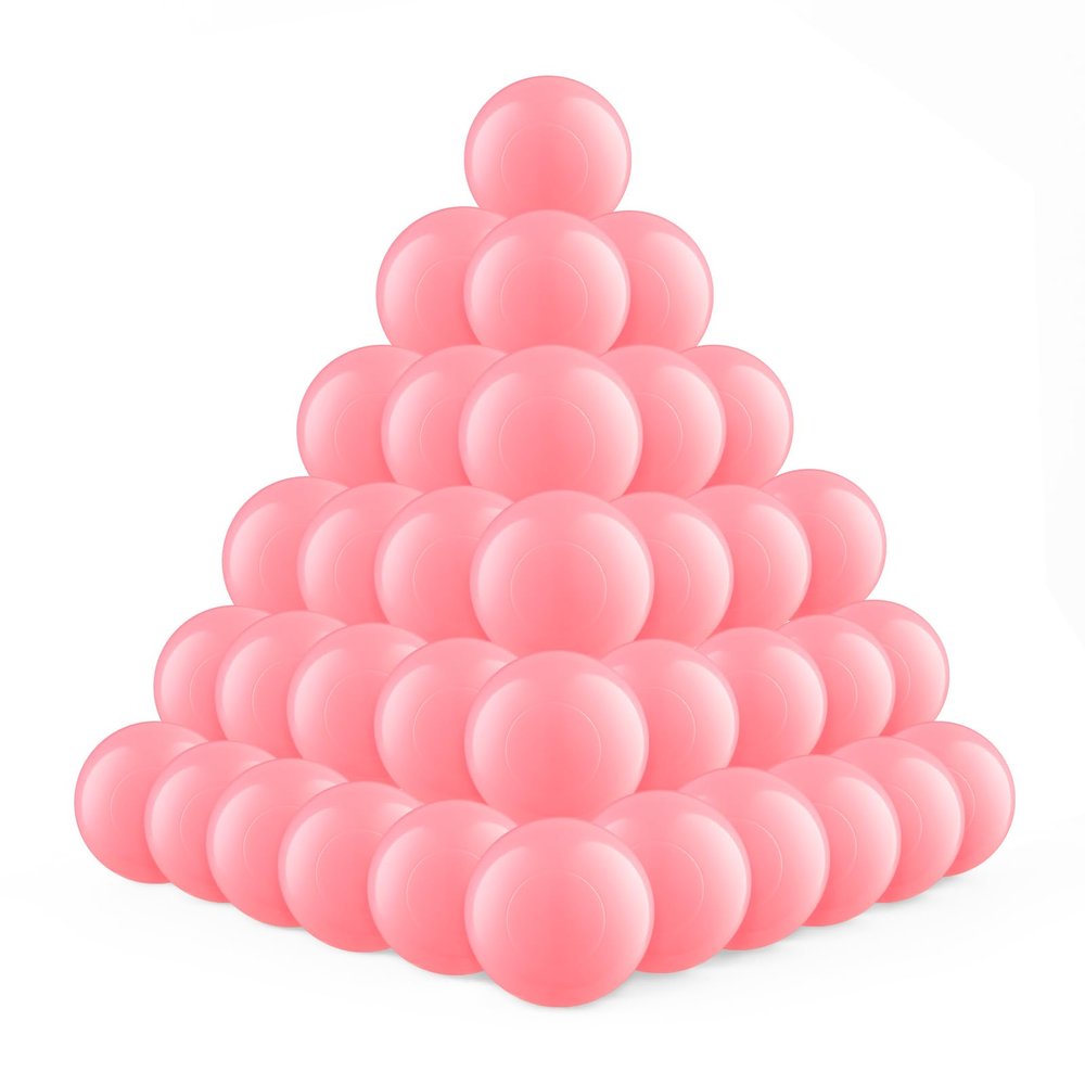 Ball Pit Balls (100 Pack, Pink) Plastic Balls for Various Games, Ideal for Ball Pits and Playhouses