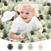 Clear Ball Pit Balls - Crush Proof Plastic Toy Balls for Ball Pit - Olive, 100 Pack view 3