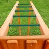 Purife Set of 6 Monkey Bars for Backyard - Metal Ladder Rungs for Playset, Outdoor Playground Safety Climbing Handles - 16.5 inch, Green view 4
