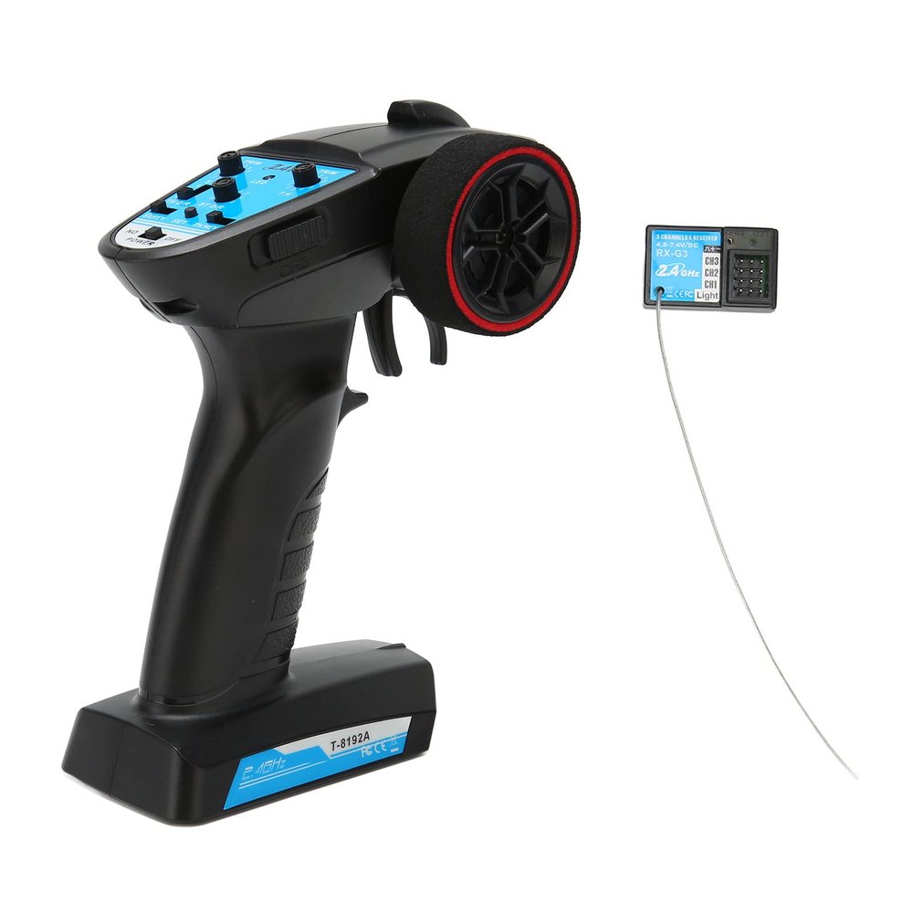 3 Channel RC Transmitter and Receiver, 2.4Ghz Remote Controller for RC Car Boat, Distance Greater Than 100m