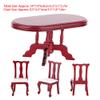 Dollhouse Table Chair Set, 1:12 Miniature Doll House Kitchen Table Chair Set Accessory Room Furniture Toy Furniture Dollhouse Accessories view 2
