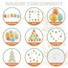 Ball Pit Balls (100 Pack, Orange,Teal) Plastic Balls for Various Games, Ideal for Ball Pits and Playhouses view 4