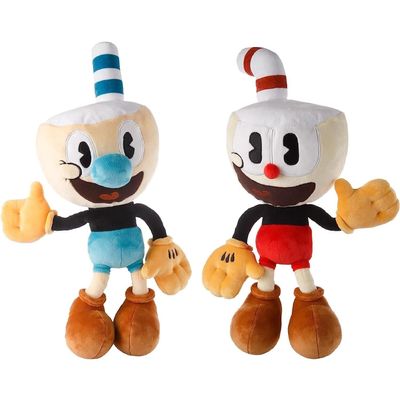 15-Inch Cuphead & Mugman Bundle - Plush Toy - Soft and Huggable Stuffed Doll of The Popular Video Game Character for Kids and Fans of All Ages - Perfect for Collectors and Gamers - Authentic Design