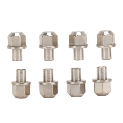 Alomejor RC Stainless Steel Wheel Extension Column 8-Pack Universal 12mm Drive Adapter Hex Hub Nut for RC Cars Universal Fit Off-Road Replacement Parts