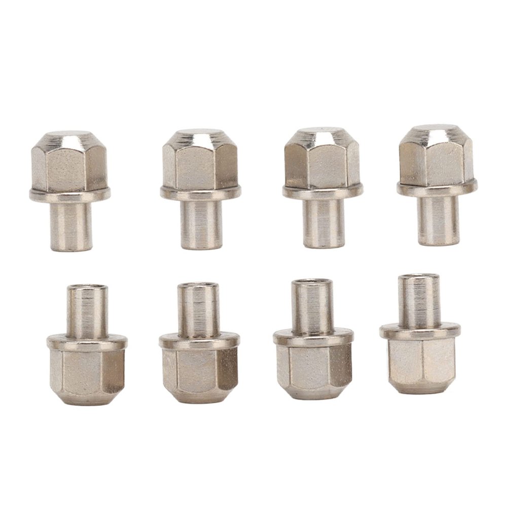 Alomejor RC Stainless Steel Wheel Extension Column 8-Pack Universal 12mm Drive Adapter Hex Hub Nut for RC Cars Universal Fit Off-Road Replacement Parts