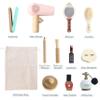 Fake Makeup Wooden Makeup Toy Set Wooden Toddler Makeup Kit Pretend Makeup Kit for Girls Kids Makeup for 3-9 Age 12 PCS Girl Birthday Gift (Makeup Set-1) view 3