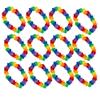 blinkee 12 Packs - Bold and Bright Model - Hawaiian Rainbow Lei Necklaces - Non-Light Up - Roy's Rainbow Rendezvous Edition - Perfect for Pride Parades, Parties, and Vibrant Festivities view 1