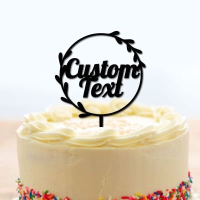 Custom Cake Toppers Custom Text Wedding Cake Toppers Mr And Mrs Rustic Wedding Cake Toppers for Anniversary Gay Couple Black Acrylic Keepsake Decoration Cake Toppers with Any Text