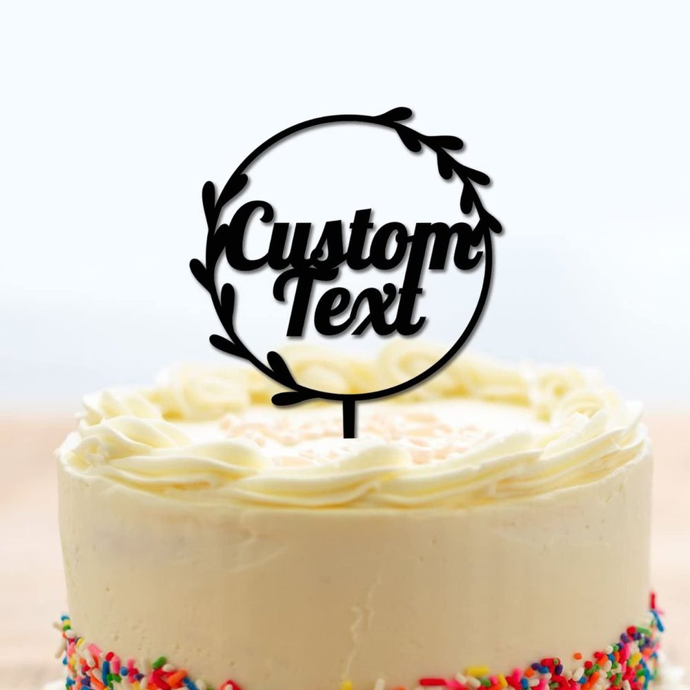 Custom Cake Toppers Custom Text Wedding Cake Toppers Mr And Mrs Rustic Wedding Cake Toppers for Anniversary Gay Couple Black Acrylic Keepsake Decoration Cake Toppers with Any Text