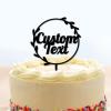Custom Cake Toppers Custom Text Wedding Cake Toppers Mr And Mrs Rustic Wedding Cake Toppers for Anniversary Gay Couple Black Acrylic Keepsake Decoration Cake Toppers with Any Text view 1